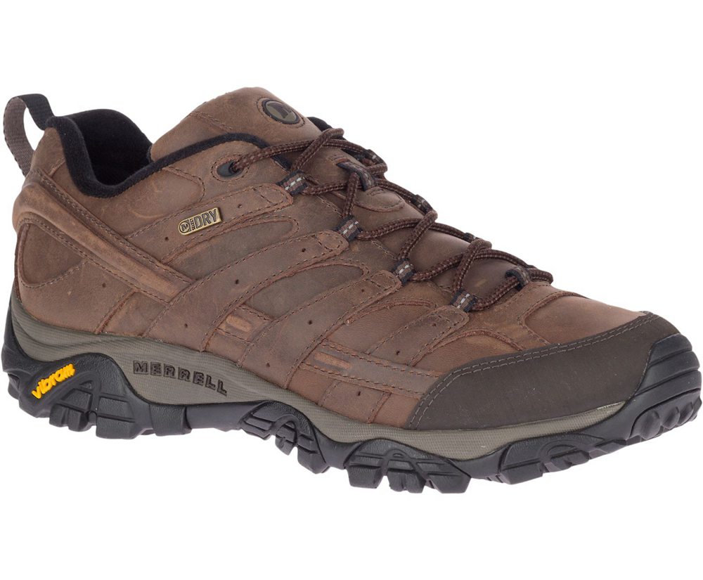 Merrell Vandresko Herre - Moab 2 Prime Waterproof Wide Width - Brune - BZK359148